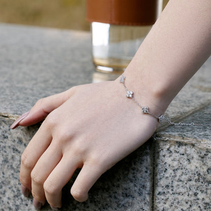 [CiCi]Four-Leaf Clover Hollow Butterfly Bracelet