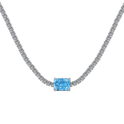[CiCi]2.0 carat Ornate Emerald Cut Necklace