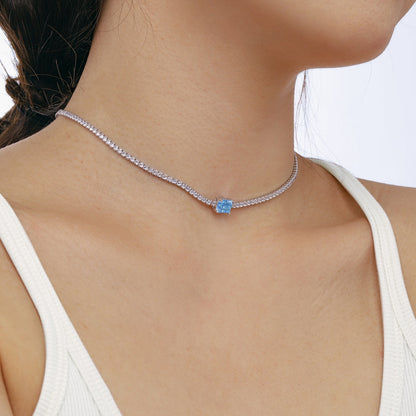 [CiCi]2.0 carat Ornate Emerald Cut Necklace