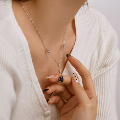 [CiCi]Dazzling Pear Cut Necklace
