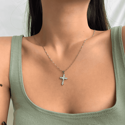 [CiCi]Delicate Cross Shape Necklace
