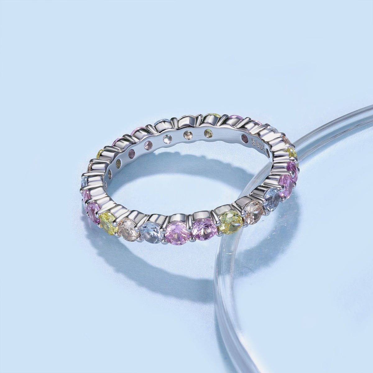 [CiCi]Dazzling Resplendent Round Cut Party Ring