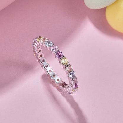 [CiCi]Dazzling Resplendent Round Cut Party Ring