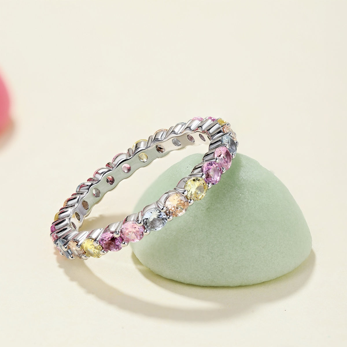 [CiCi]Dazzling Resplendent Round Cut Party Ring
