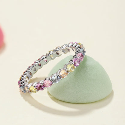 [CiCi]Dazzling Resplendent Round Cut Party Ring