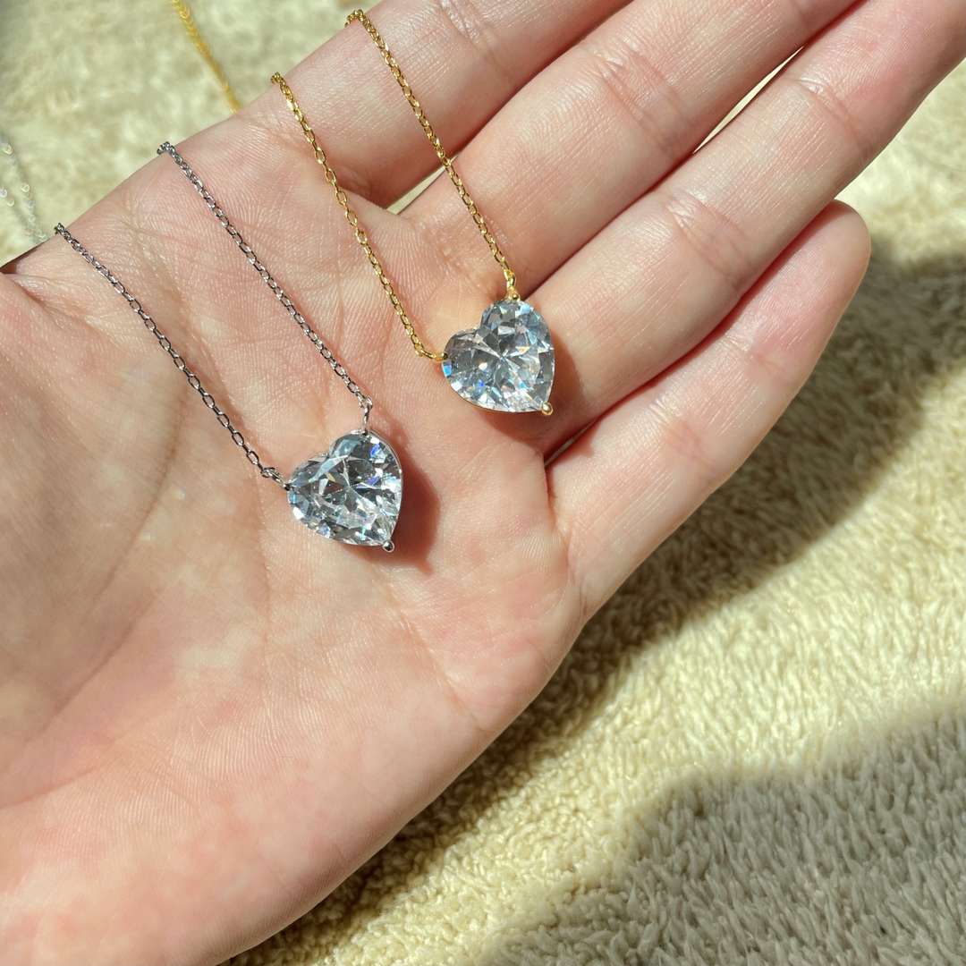 [CiCi]6.0 carat Radiant Heart Shape Necklace
