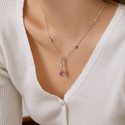[CiCi]Dazzling Pear Cut Necklace