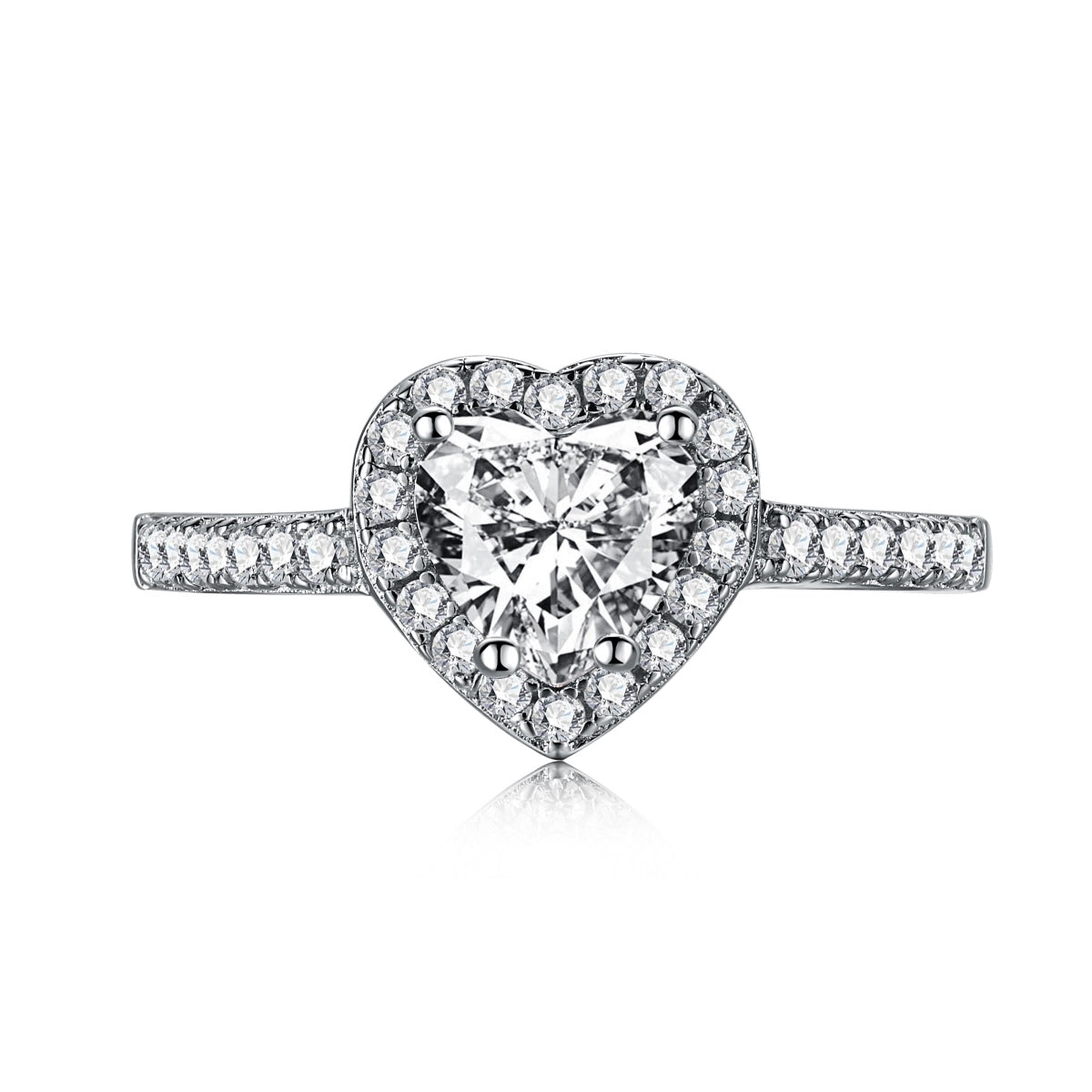 [CiCi]Eternity Splashy Romantic Heart Shape Lover Ring
