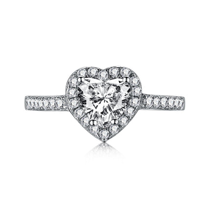 [CiCi]Eternity Splashy Romantic Heart Shape Lover Ring