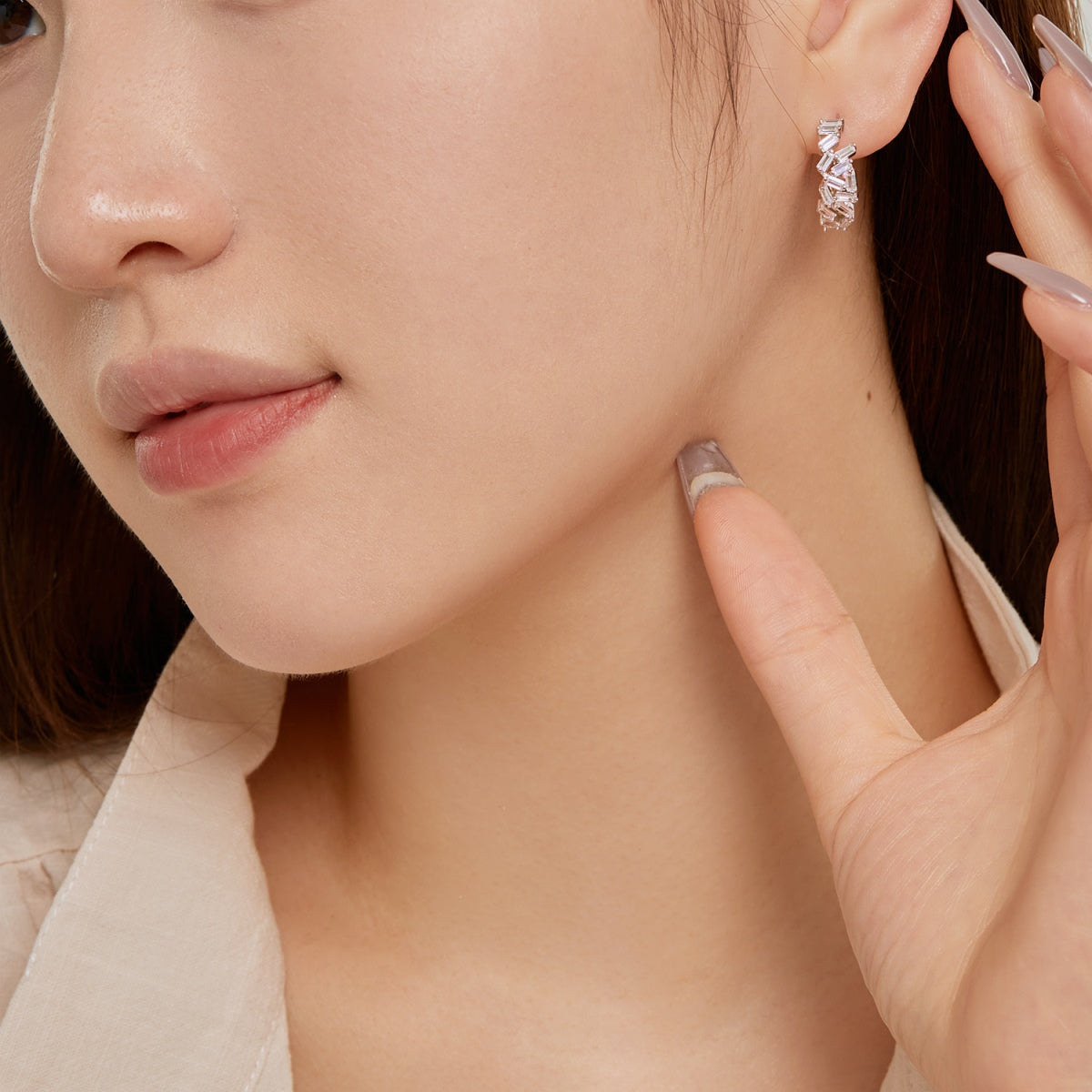 [CiCi]Dazzling Colorful Emerald Cut Daily Earrings