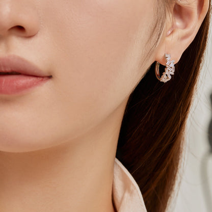 [CiCi]Dazzling Colorful Emerald Cut Daily Earrings