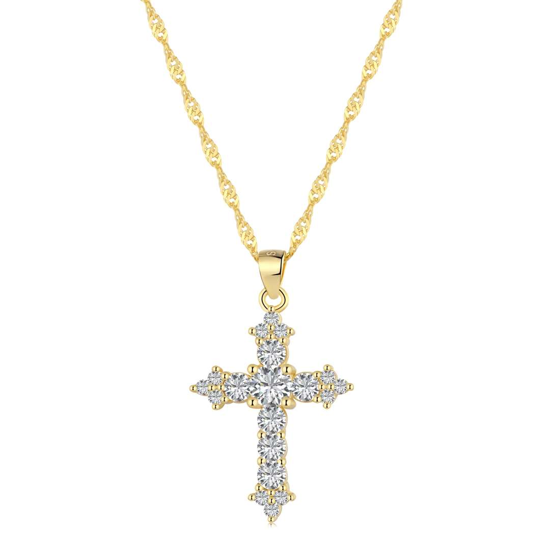 [CiCi]Delicate Cross Shape Necklace