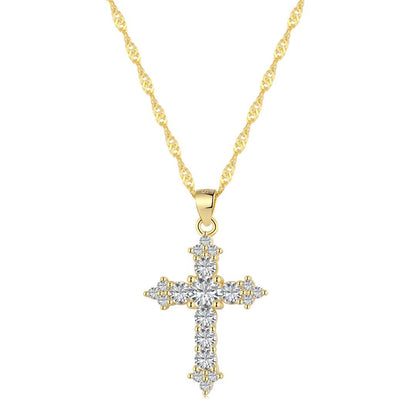 [CiCi]Delicate Cross Shape Necklace