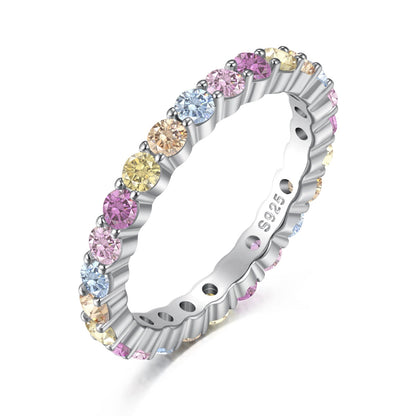 [CiCi]Dazzling Resplendent Round Cut Party Ring