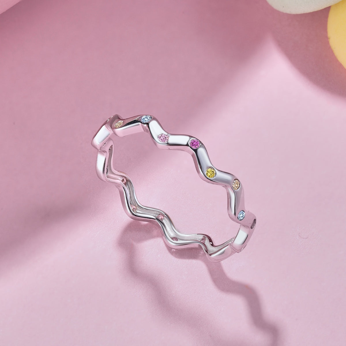 [CiCi]Ornate Vibrant Round Cut Daily Ring