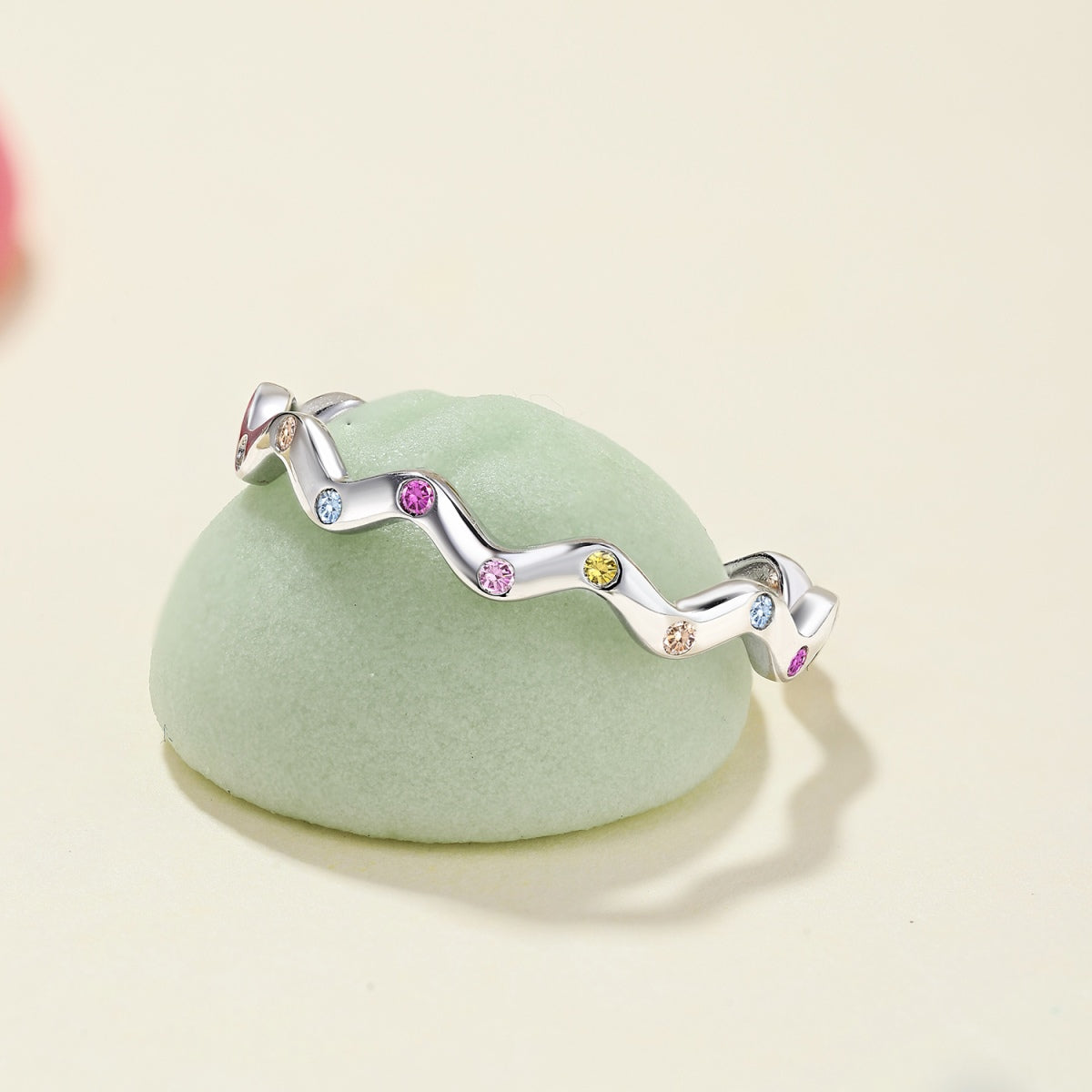 [CiCi]Ornate Vibrant Round Cut Daily Ring