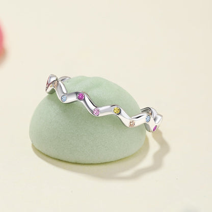 [CiCi]Ornate Vibrant Round Cut Daily Ring