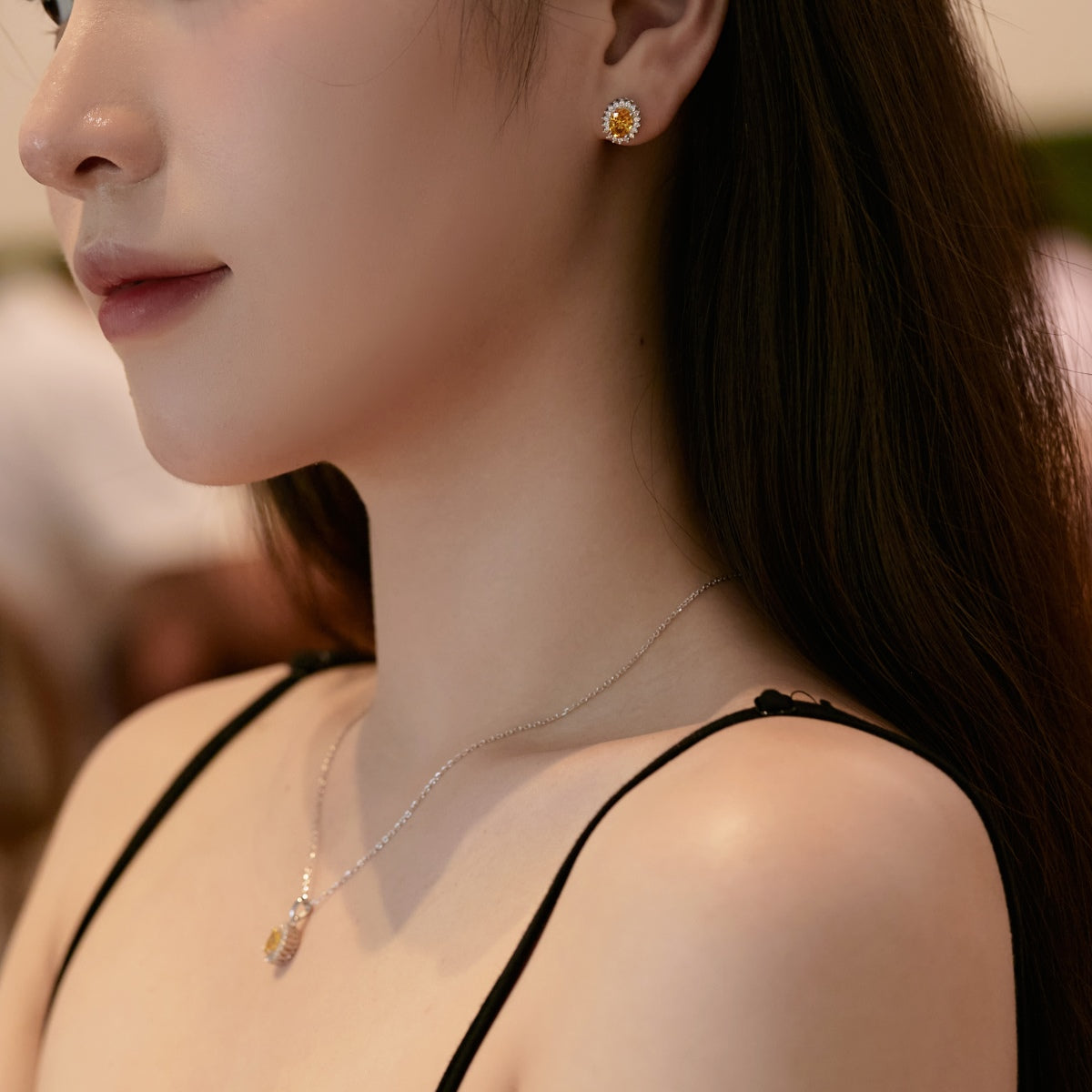 [CiCi]Delicate Radiant Oval Cut Daily Earrings