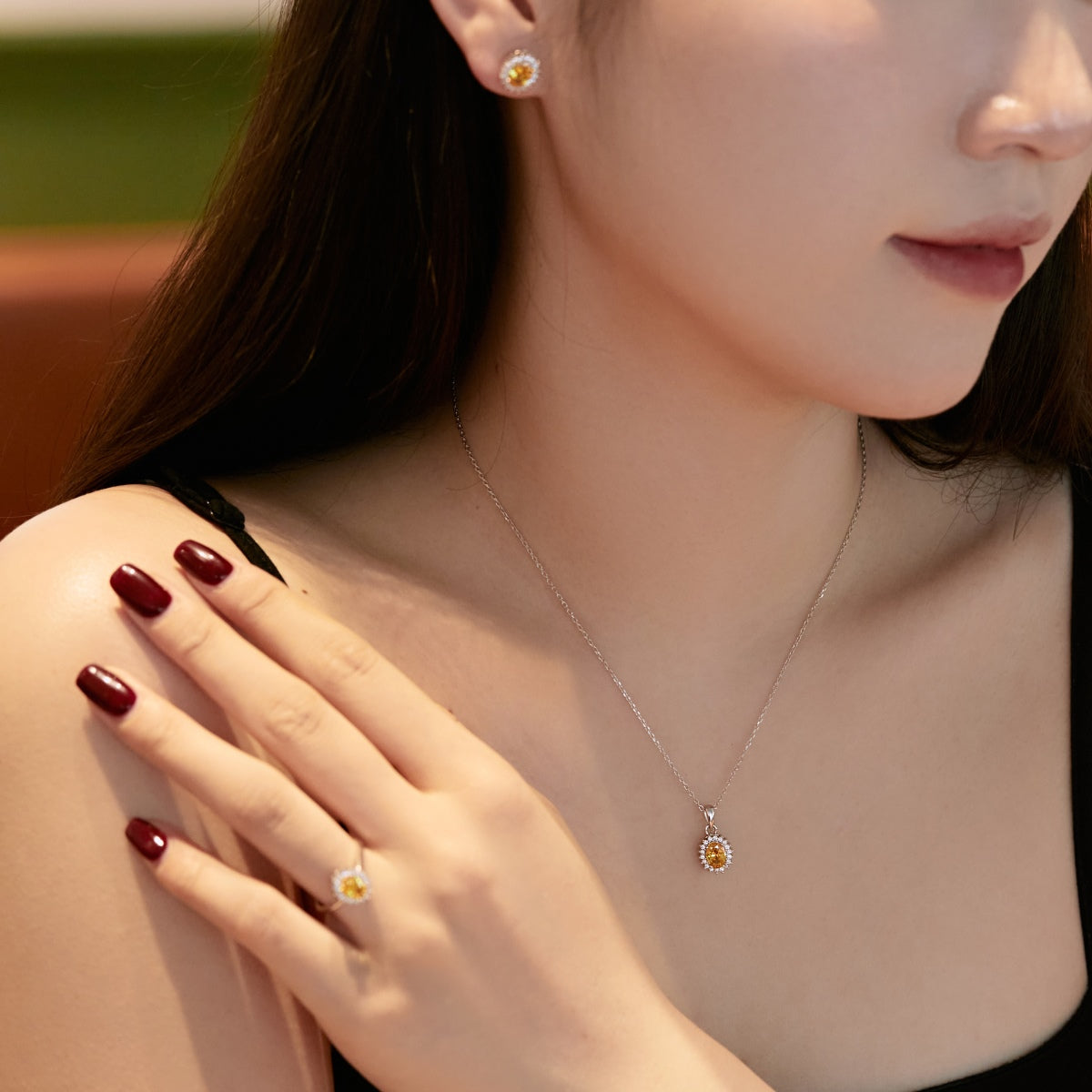 [CiCi]Delicate Radiant Oval Cut Daily Earrings