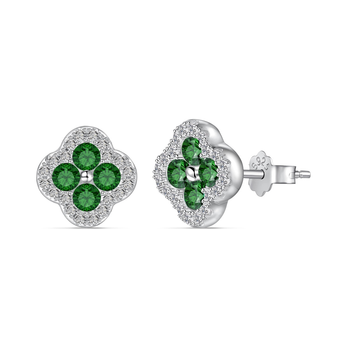 [CiCi]Four-Leaf Clover Flower Shaped Earrings
