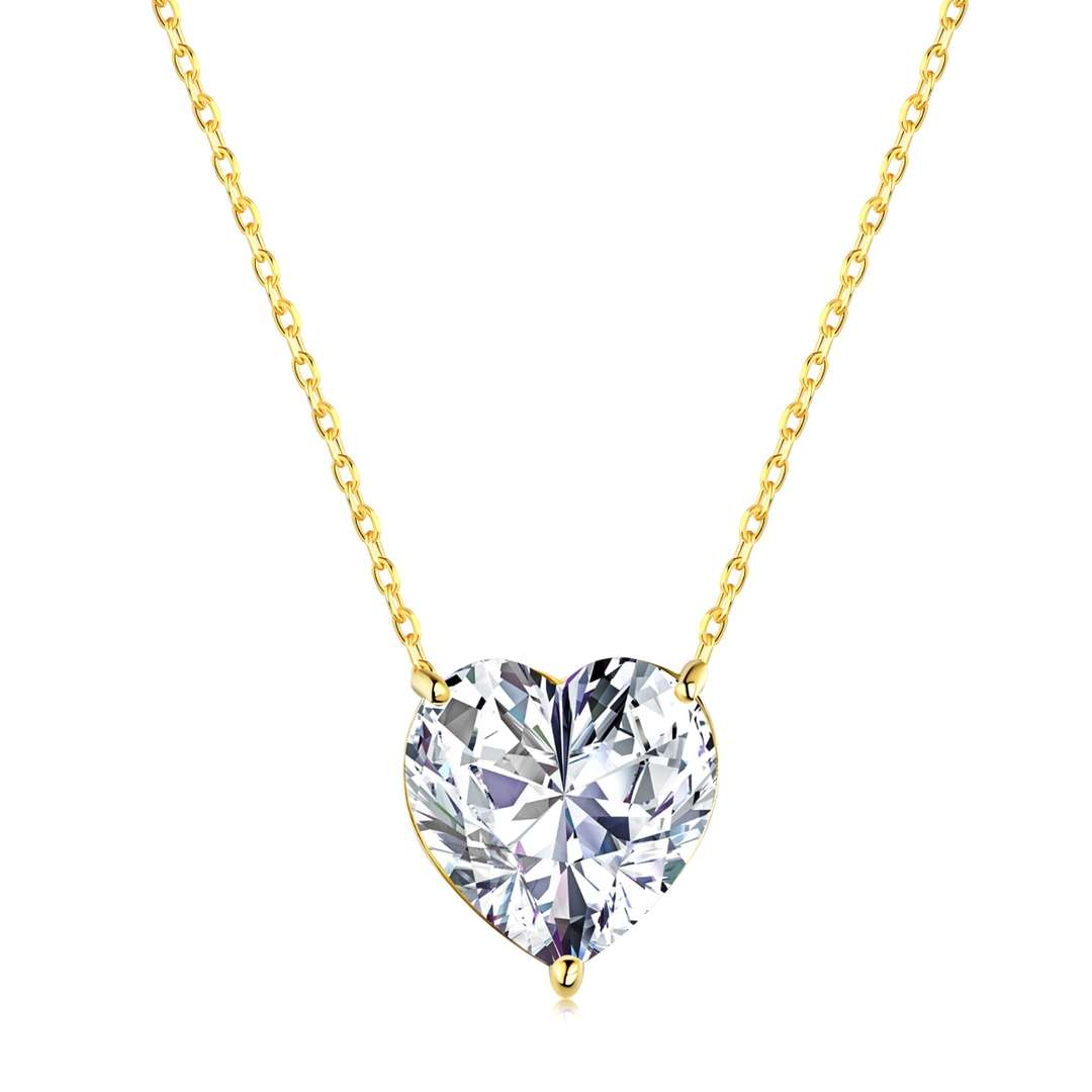 [CiCi]6.0 carat Radiant Heart Shape Necklace