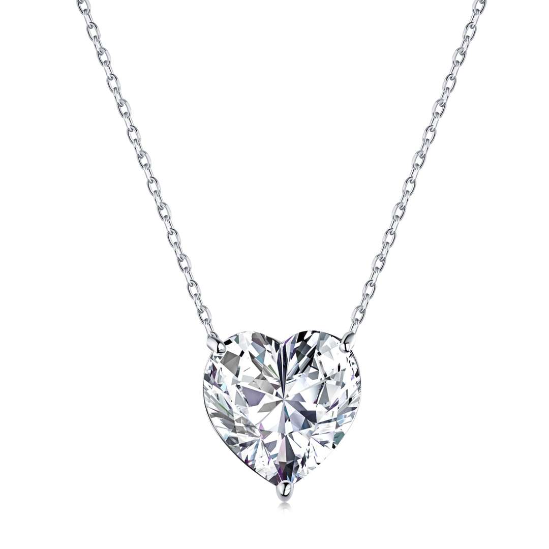 [CiCi]6.0 carat Radiant Heart Shape Necklace