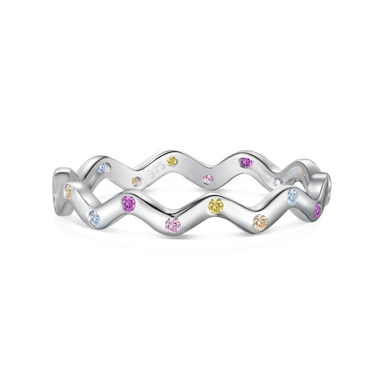 [CiCi]Ornate Vibrant Round Cut Daily Ring