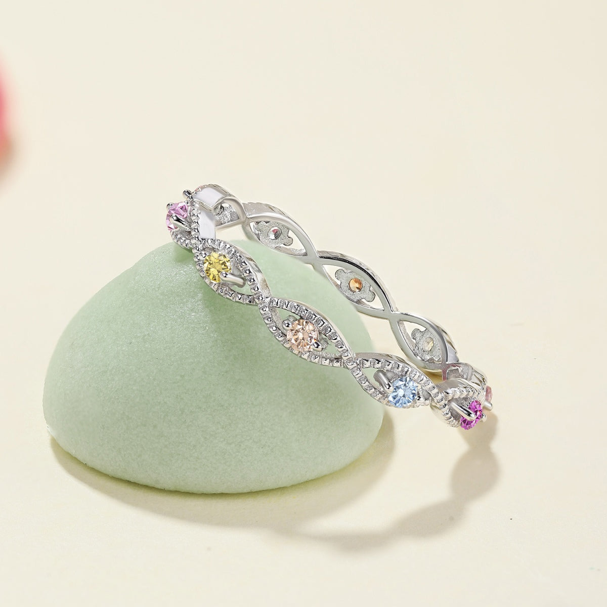 [CiCi]Elegant Energetic Round Cut Daily Ring