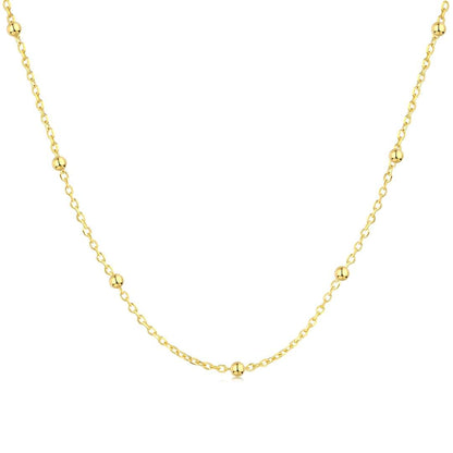 [CiCi]Small Bead Clavicle Chain Simple Necklace