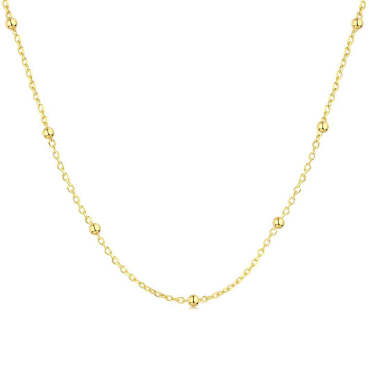 [CiCi]Small Bead Clavicle Chain Simple Necklace