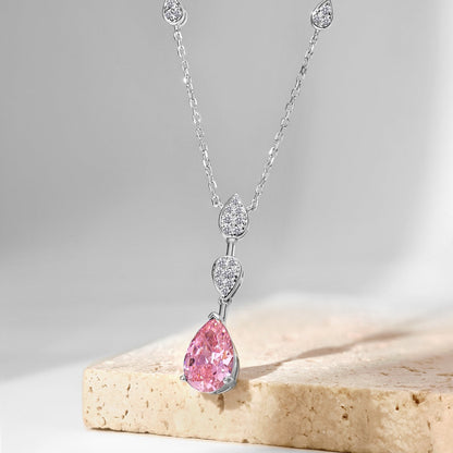 [CiCi]Dazzling Pear Cut Necklace