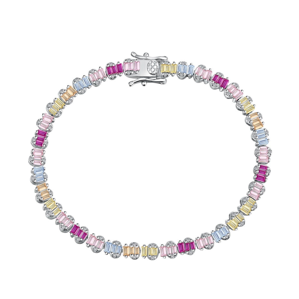 [CiCi]Delicate Colorful Emerald Cut Party Bracelet