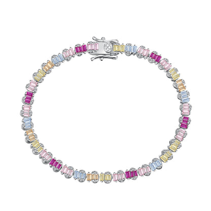 [CiCi]Delicate Colorful Emerald Cut Party Bracelet