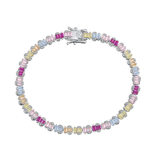 [CiCi]Delicate Colorful Emerald Cut Party Bracelet