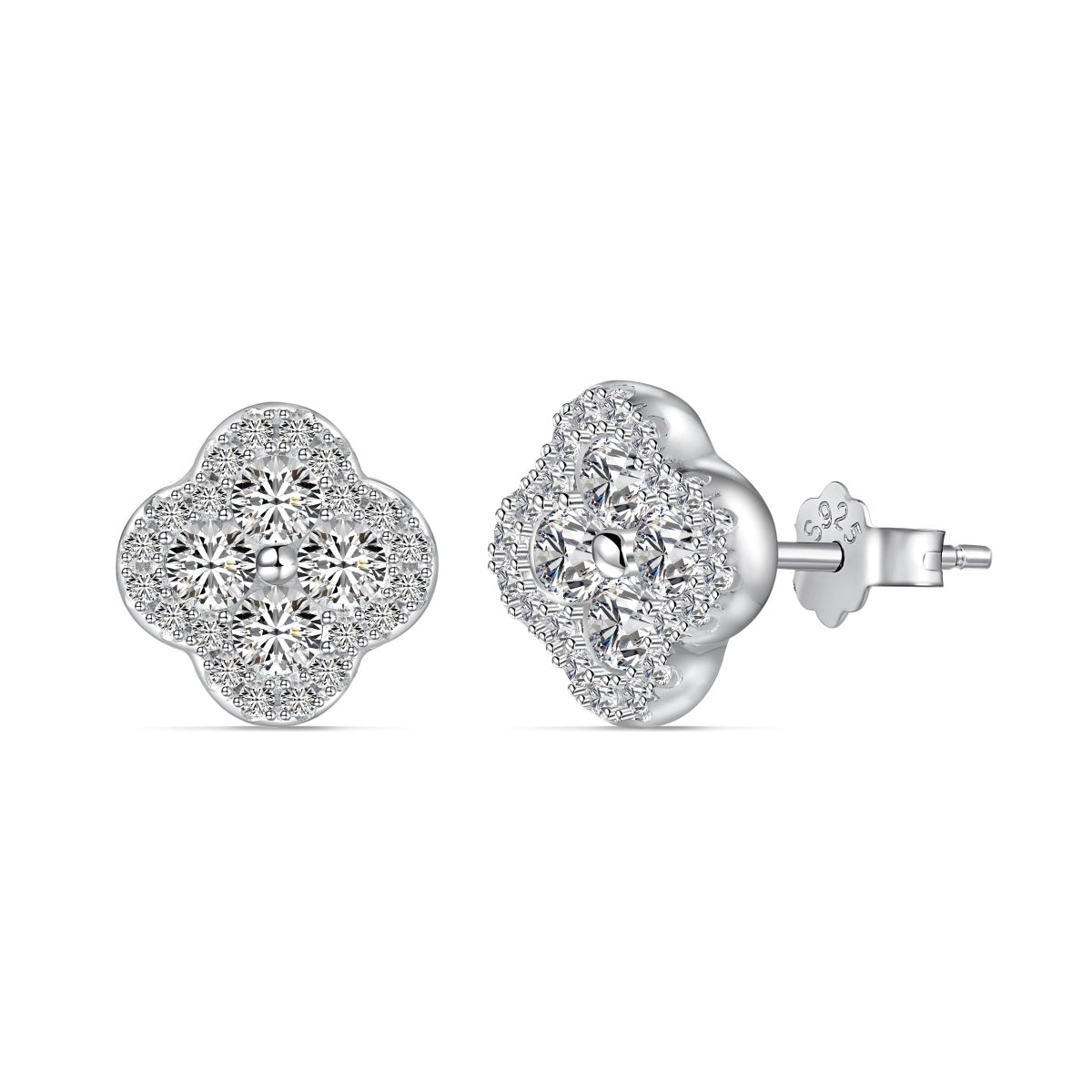 [CiCi]Four-Leaf Clover Flower Shaped Earrings
