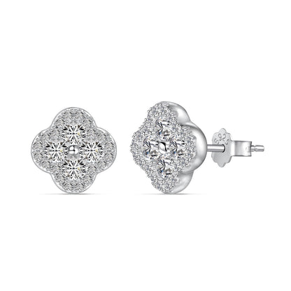 [CiCi]Four-Leaf Clover Flower Shaped Earrings