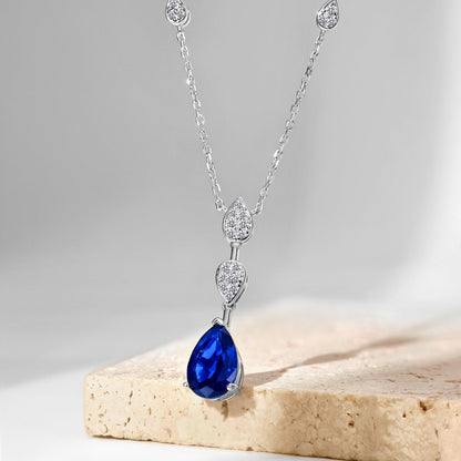 [CiCi]Dazzling Pear Cut Necklace