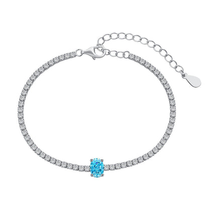 [CiCi]0.75 Carat Exquisite Oval Cut Daily Bracelet