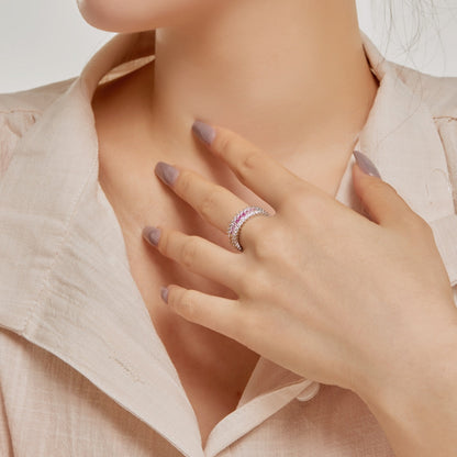 [CiCi]Ornate Colorful Radiant Cut Daily Ring
