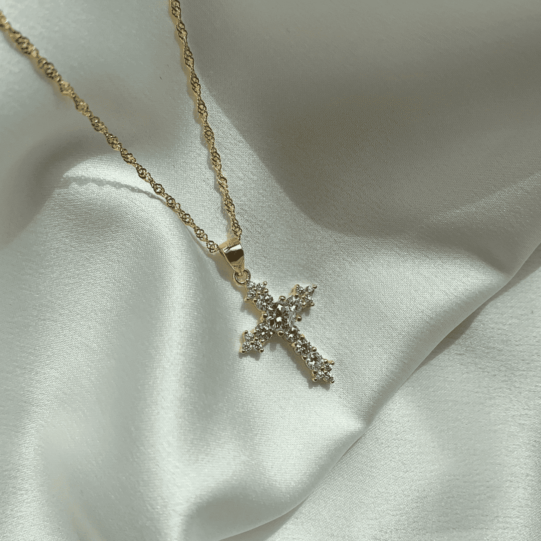 [CiCi]Delicate Cross Shape Necklace
