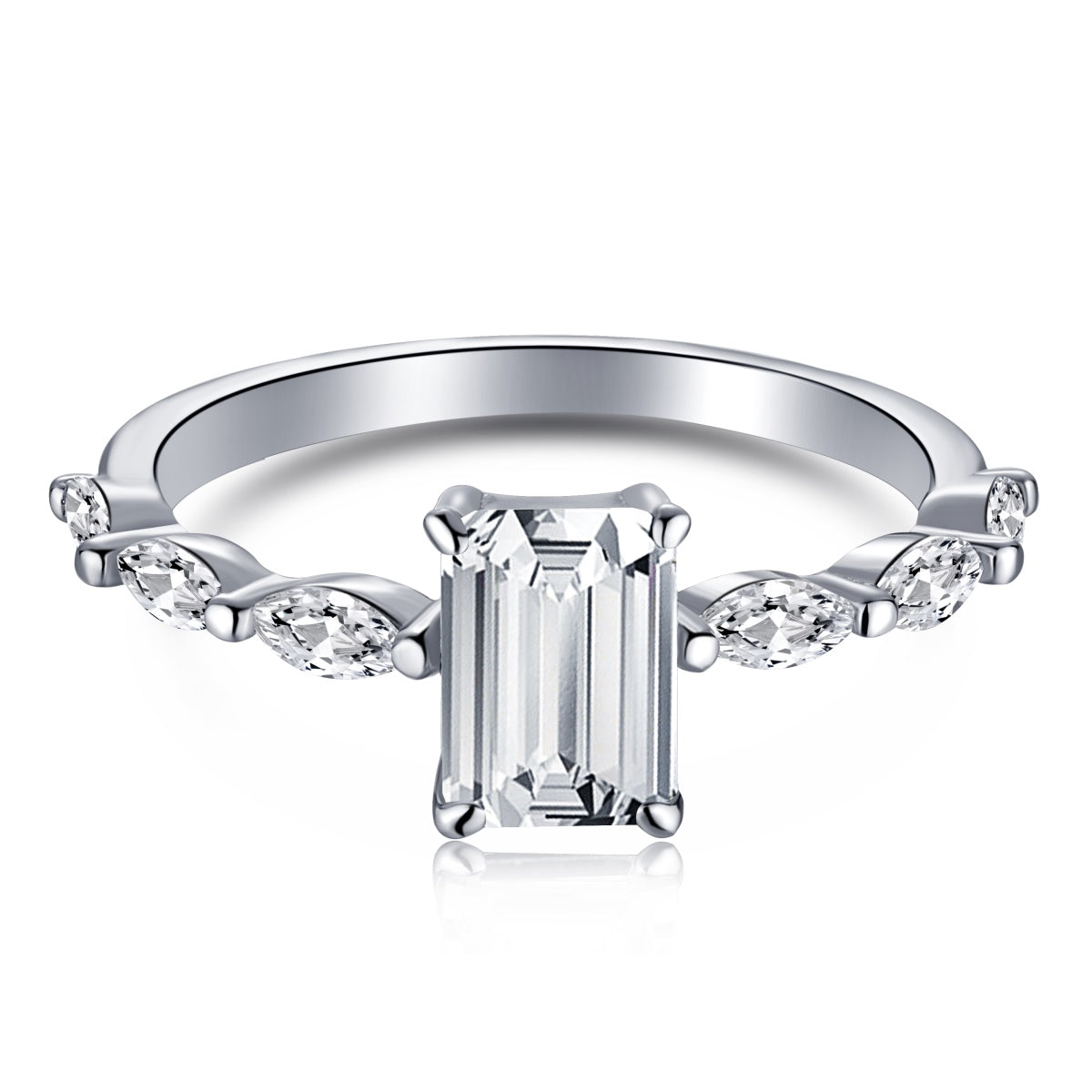[CiCi]1.0 Carat Dainty Resplendent Radiant Cut Daily Ring
