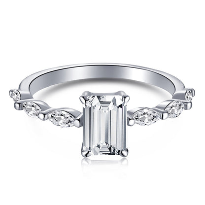[CiCi]1.0 Carat Dainty Resplendent Radiant Cut Daily Ring