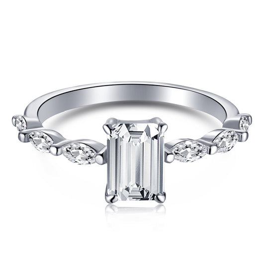 [CiCi]1.0 Carat Dainty Resplendent Radiant Cut Daily Ring