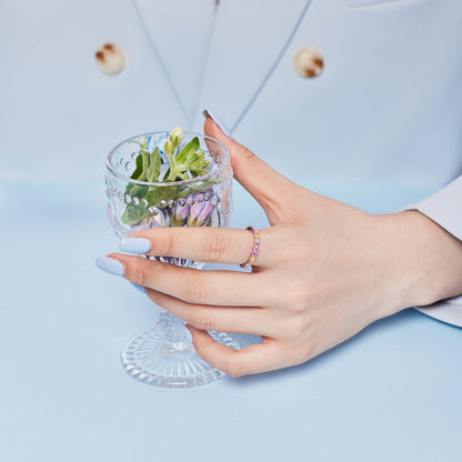 [CiCi]Dazzling Resplendent Round Cut Party Ring
