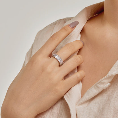 [CiCi]Ornate Colorful Radiant Cut Daily Ring