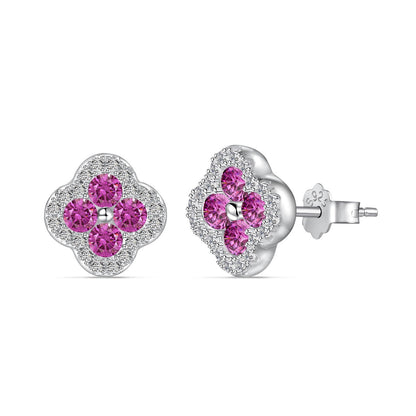 [CiCi]Four-Leaf Clover Flower Shaped Earrings