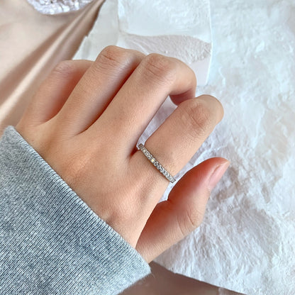 [CiCi]Delicate Sparkling Round Cut Daily Ring