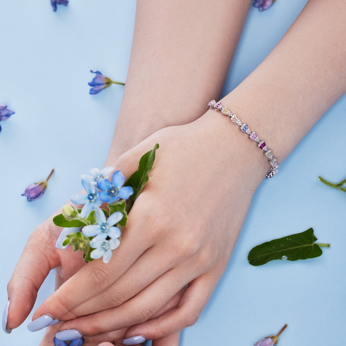 [CiCi]Radiant Water Drop Shape Daily Bracelet