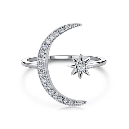 [CiCi]Eternity Moon & Star Ring
