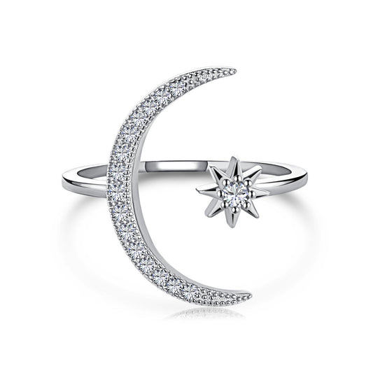 [CiCi]Eternity Moon & Star Ring